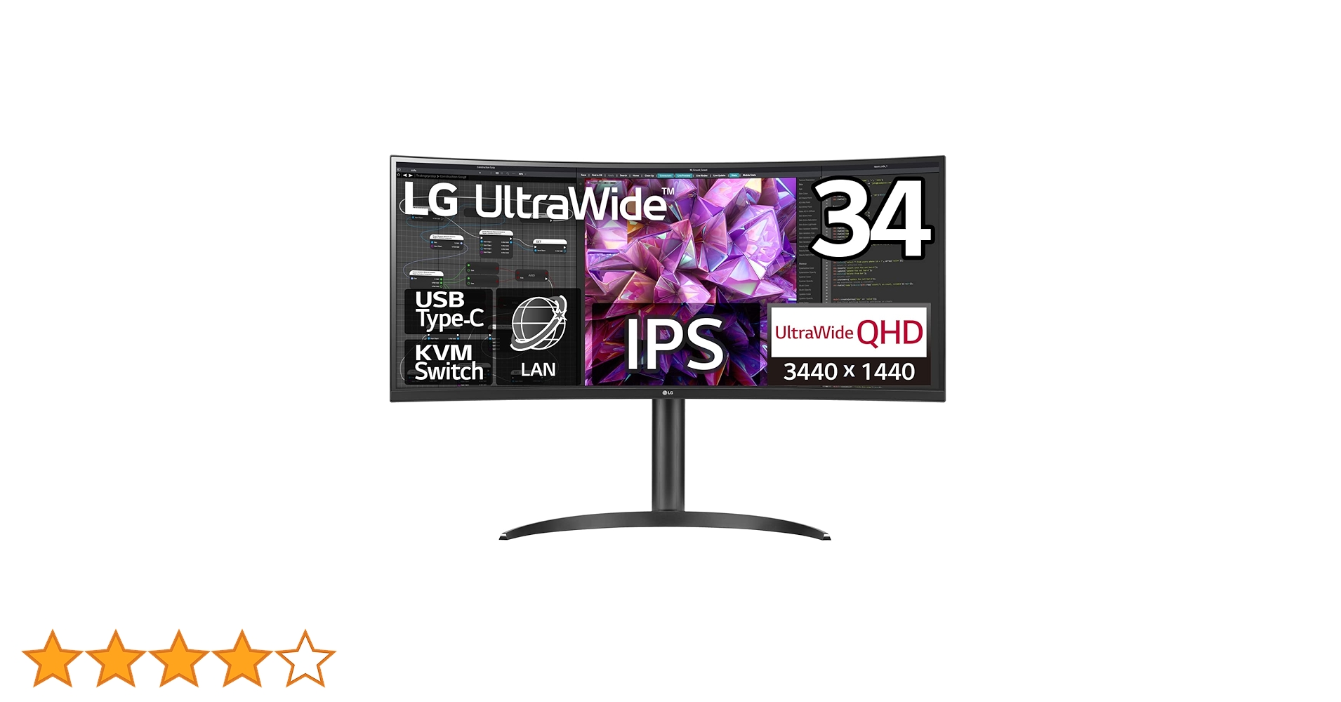 LG UltraWide 34WQ75C-B 34インチモニター 34